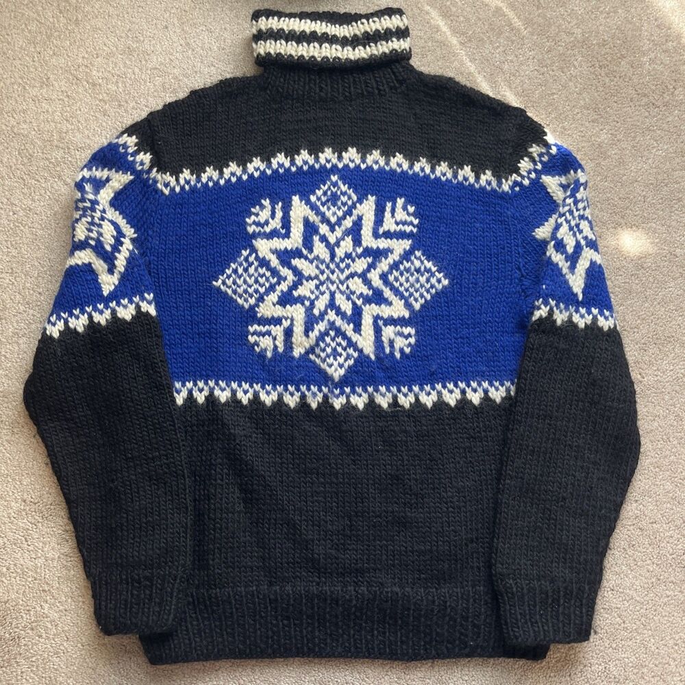 Polo Ralph Lauren Handknit Sweater Mens Large Wool Alpaca Nordic Snowflake